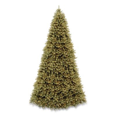Pre-Lit Downswept Douglas Fir Tree, 92" x 92" x 144", Green Tree, Green Tree Stand