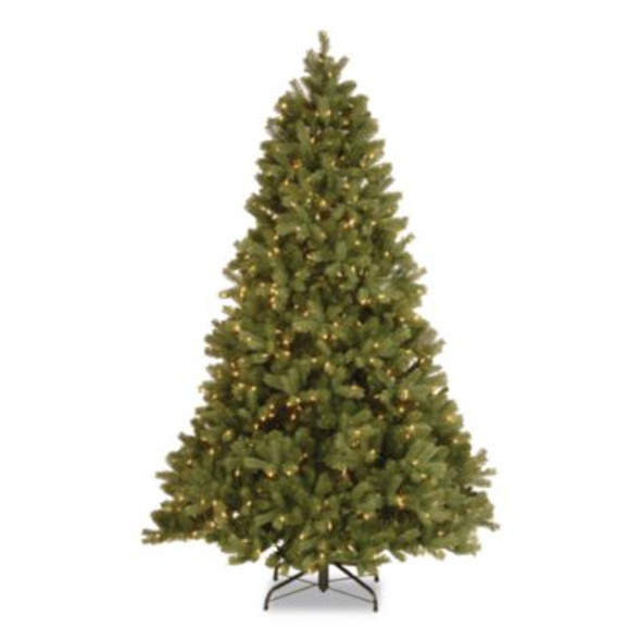 Pre-Lit Downswept Douglas Fir Tree, 49" x 49" x 78", Green Tree, Green Tree Stand