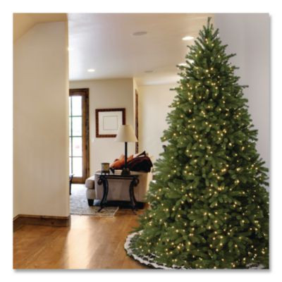 Pre-Lit Grande Fir Pencil Slim Tree, 78" x 78" x 108", Green Tree, Green Tree Stand