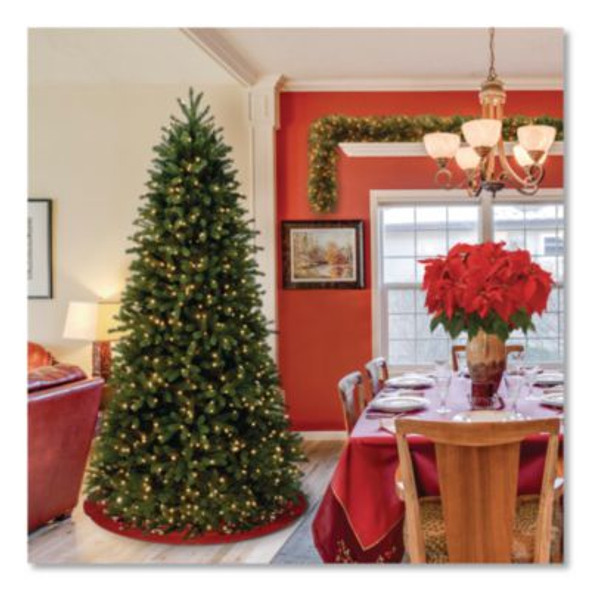 Pre-Lit Jersey Fraser Fir Slim Tree, 43" x 43" x 78", Green Tree, Green Tree Stand