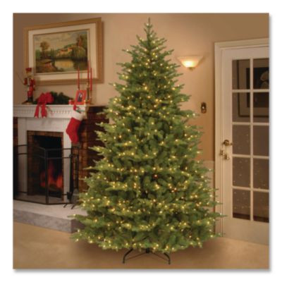 Pre-Lit Nordic Spruce Medium Tree, 69" x 69" x 108", Green Tree, Green Tree Stand