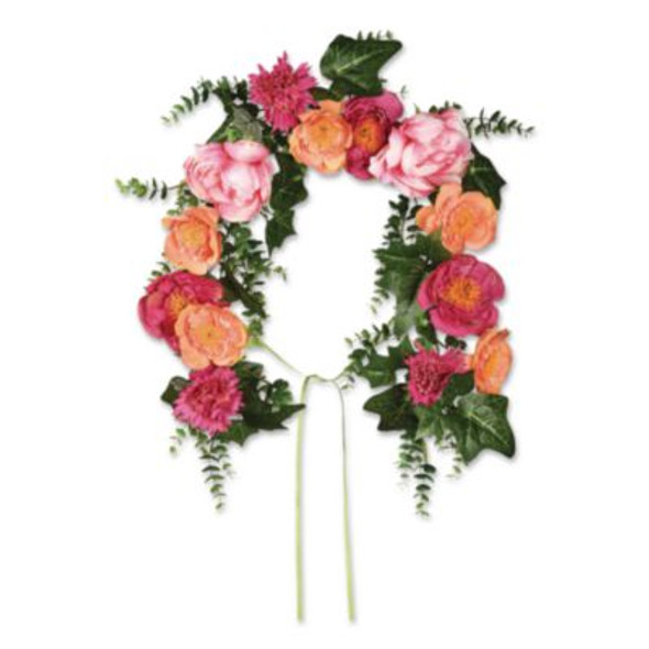 Spring Flowers Mailbox Swag, 36" Long, Pink