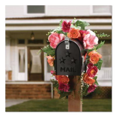 Spring Flowers Mailbox Swag, 36" Long, Pink