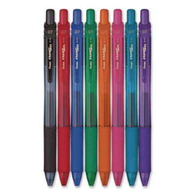 Energel X Gel Pen, Retractable, Medium 0.7 Mm, Assorted Ink And Barrel Colors, 8/Pack