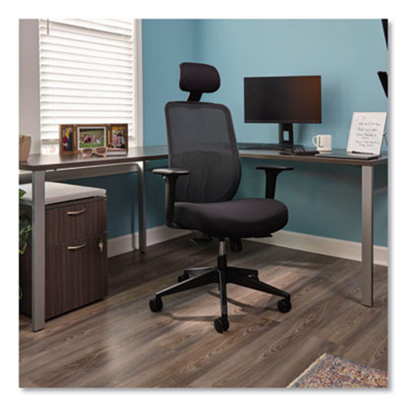 Altern Mesh Mid-Back Task Chair, 17.95 To 21.1 Seat Height, Black Seat, Black Back, Black Base