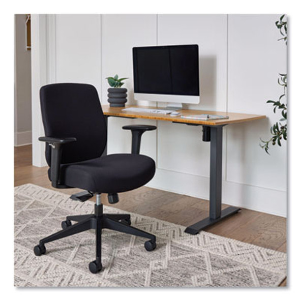 Altern Upholstered Low-Back Task Chair, 16.5 To 19.56 Seat Height, Black Seat, Black Back, Black Base
