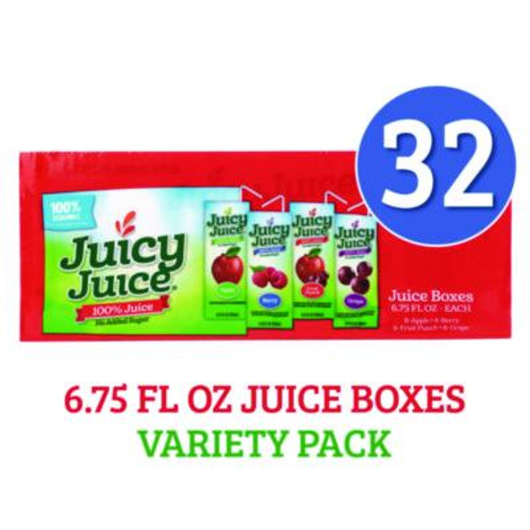 Juice Box Variety Pack, Assorted Flavors, 6.75 Oz. Box, 32/Carton