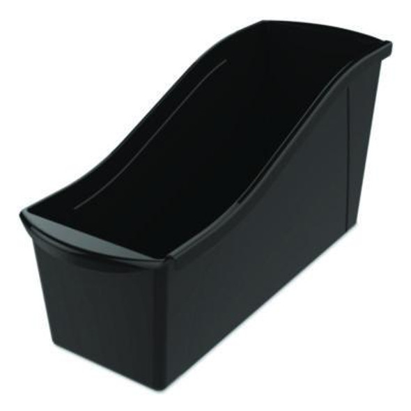 Large Book Bin, 2 Gal, 5.3" x 14.3" x 7", Black, 6/Pack
