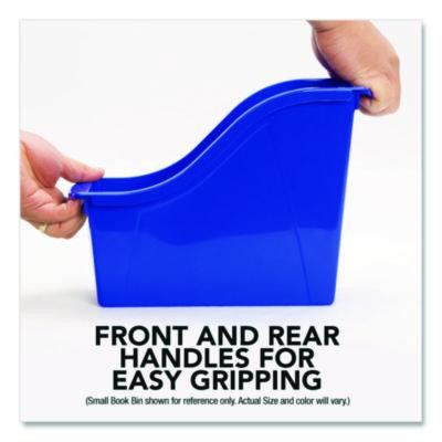 Small Book Bin, 1.5 Gal, 4.5" x 11.75" x 8.5", Black, 6/Pack