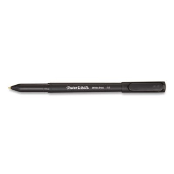 Write Bros. Ballpoint Pen, Stick, Medium 1 Mm, Black Ink, Black Barrel, 8/Pack
