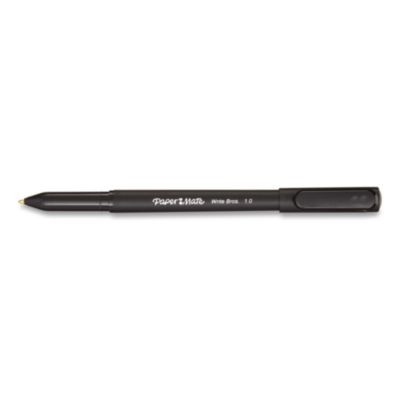 Write Bros. Ballpoint Pen, Stick, Medium 1 Mm, Black Ink, Black Barrel, 8/Pack