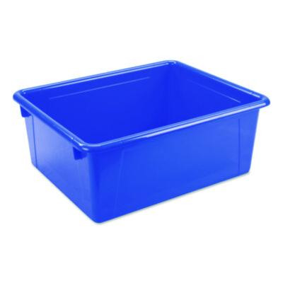 Storage Tray, Deep, 2.81 Gal, 10.65" x 13.17" x 5.2", Assorted Bright, 5/Pack