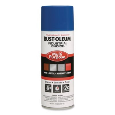 Industrial Choice 1600 System Multi-Purpose Enamel Spray Paint, Gloss Blue, 12 Oz Aerosol Can, 6/Carton