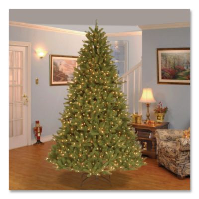 Pre-Lit Grande Fir Medium Tree, 50" x 50" x 90", Green Tree, Green Tree Stand