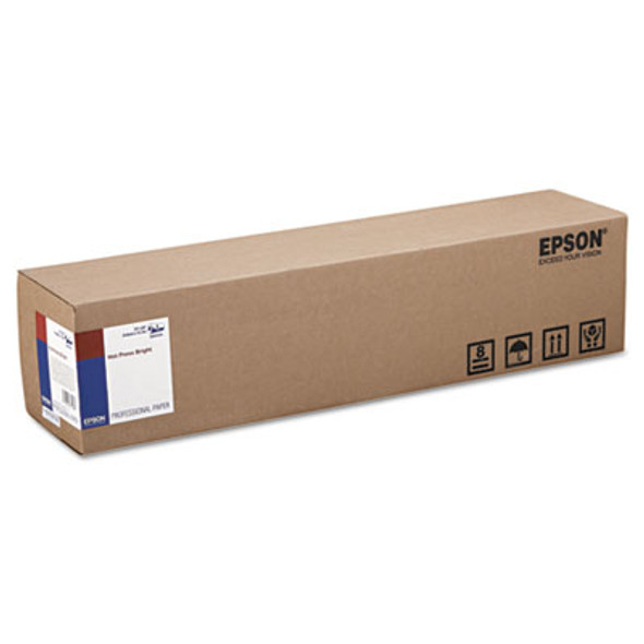 Hot Press Bright Fine Art Paper Roll, 16 Mil, 24" X 50 Ft, Smooth Matte White
