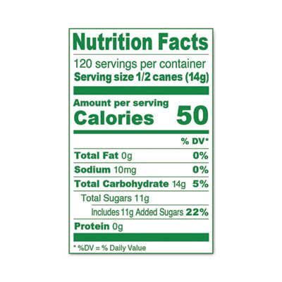 Peppermint Candy Canes, 1 Oz, 60 Pieces/Jar, 1 Jar/Carton