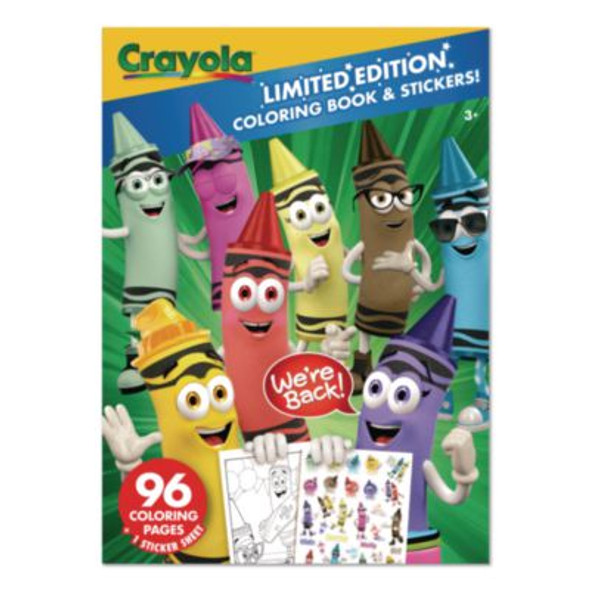 Limited Edition Retired Crayola Colors Coloring Book, Ages 3 And Up, 96 Pages