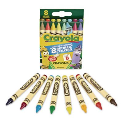 Limited Edition Retired Color Crayons, Regular Size, 8 Assorted Colors, 8/Pack