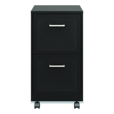 Two-Drawer Mobile Vertical File, 2 Letter-Size File Drawers, 14.25 x 18 x 26.7, Black