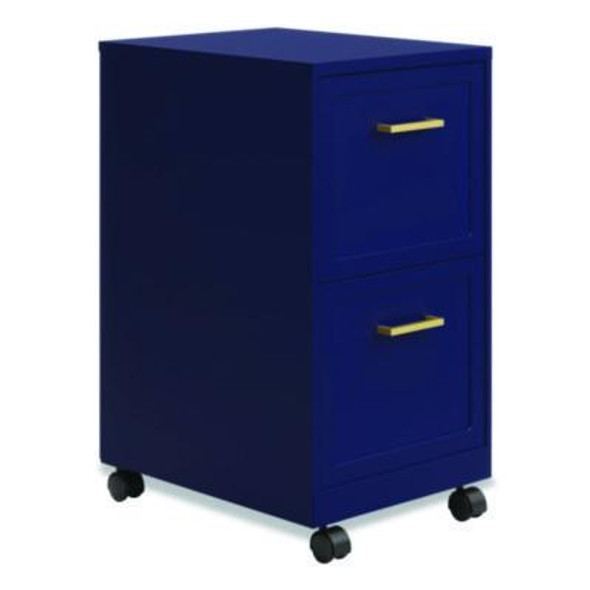 Two-Drawer Mobile Vertical File, 2 Letter-Size File Drawers, 14.25 x 18 x 26.7, Navy