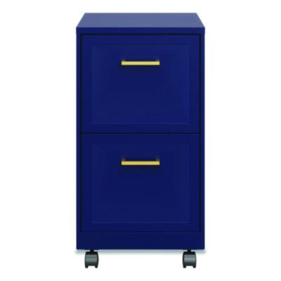 Two-Drawer Mobile Vertical File, 2 Letter-Size File Drawers, 14.25 x 18 x 26.7, Navy