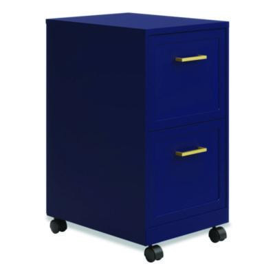 Two-Drawer Mobile Vertical File, 2 Letter-Size File Drawers, 14.25 x 18 x 26.7, Navy