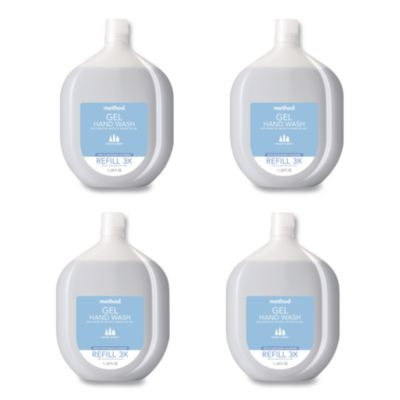 Gel Hand Wash Refill Tub, Sweet Water Scent, 34 Oz, 4/Carton