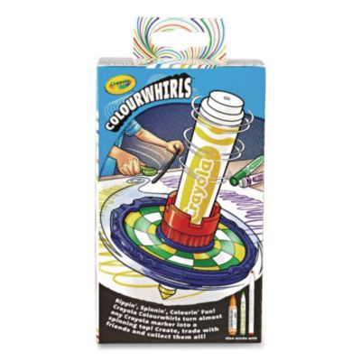 Colourwhirls Toy With (1) Rip-Cord Spinner And (1) Ultra-Clean Washable Marker, Ages 6 And Up, 4 Pieces
