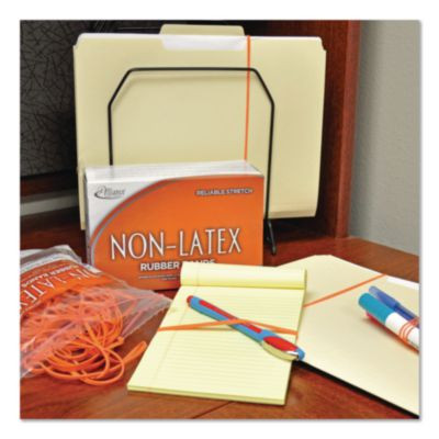 Non-Latex Rubber Bands, Size 33, Orange, 180/Pack