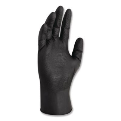 G10 Kraken Grip Nitrile Gloves, Small, 6 Mil Thick, 9.5" Long, Black, 100/Box, 10 Boxes/Carton