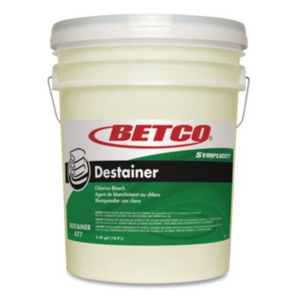 Symplicity Destainer, Mild Chlorine Scent, 5 Gal Pail