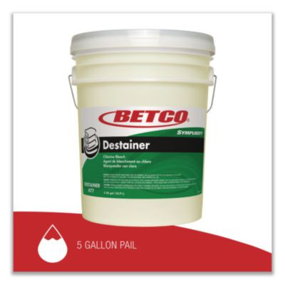 Symplicity Destainer, Mild Chlorine Scent, 5 Gal Pail