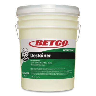 Symplicity Destainer, Mild Chlorine Scent, 5 Gal Pail