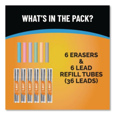 Break Resistant Lead Refills, 0.7 Mm, Hb, Black, 6 Leads/Tube, 6 Tubes/Pack
