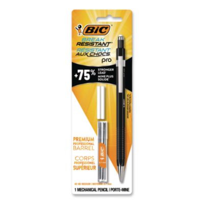 Break Resistant Pro Mechanical Pencils, 0.7 Mm, Hb (#2), Black Lead, Black Barrel