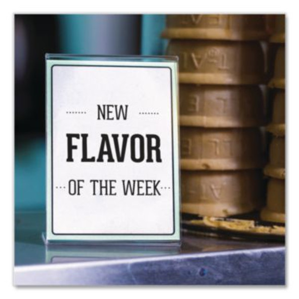 Mini Tabletop Sign Holder, 3 x 4 Insert, Clear