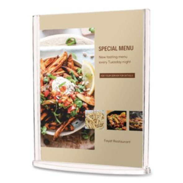 Tabletop Sign And Menu Holder, 8.5 x 11 Insert, Clear