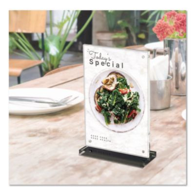 Acrylic Tabletop Sign Holder, 4 x 6 Insert, Clear