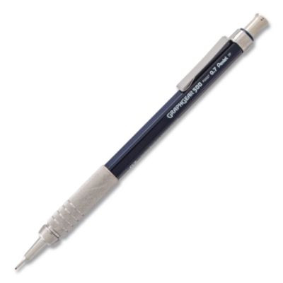Graphgear 500 Mechanical Drafting Pencil, 0.7 Mm, Hb (#2), Black Lead, Black/Silver Barrel