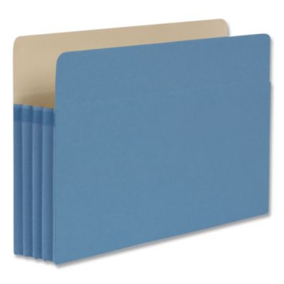 Colored File Pockets, 3.5" Expansion, Legal Size, Assorted Colors, 5/Pack