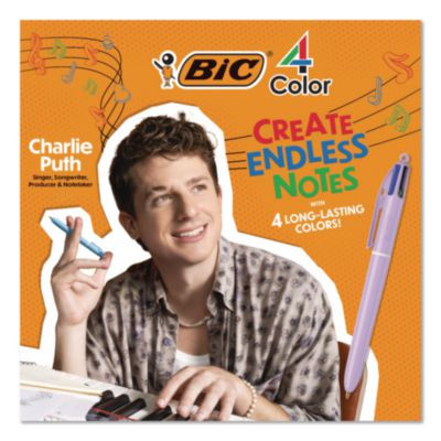 4-Color Multi-Color Ballpoint Pen, Retractable, Medium 1 Mm, Black/Blue/Green/Red Ink, Assorted Pastel Barrel Colors, 3/Pack