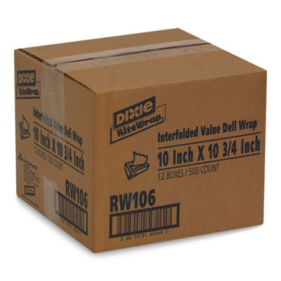 Rite-Wrap Dry Wax Lightweight Deli Paper, 10 x 10.75, 500 Sheets/Pack, 12 Packs/Carton