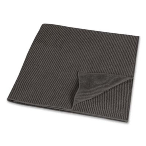 Microfiber Cleaning Cloths, 11.81 x 11.81, Unscented, Gray, 3/Box