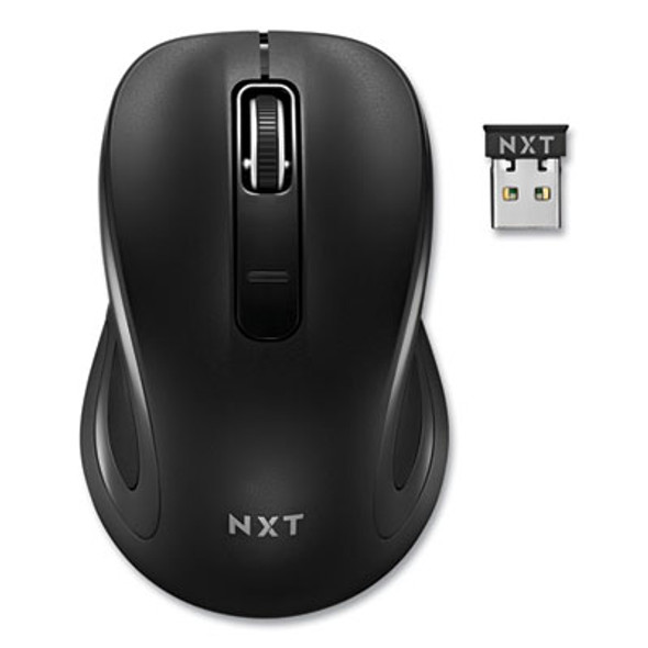 Wireless Optical Usb Mouse, 2.4 Ghz Frequency/23 Ft Wireless Range, Left/Right Hand Use, Black