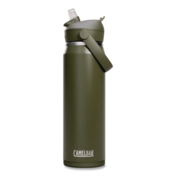 Thrive Flipstraw Stainless Steel Vacuum Insulated Water Bottle, 32 Oz, Moss