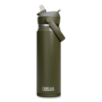 Thrive Flipstraw Stainless Steel Vacuum Insulated Water Bottle, 32 Oz, Moss