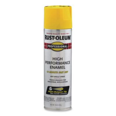 Professional Spray Paint, Gloss Yellow, 15 Oz Aerosol Can, 6/Carton