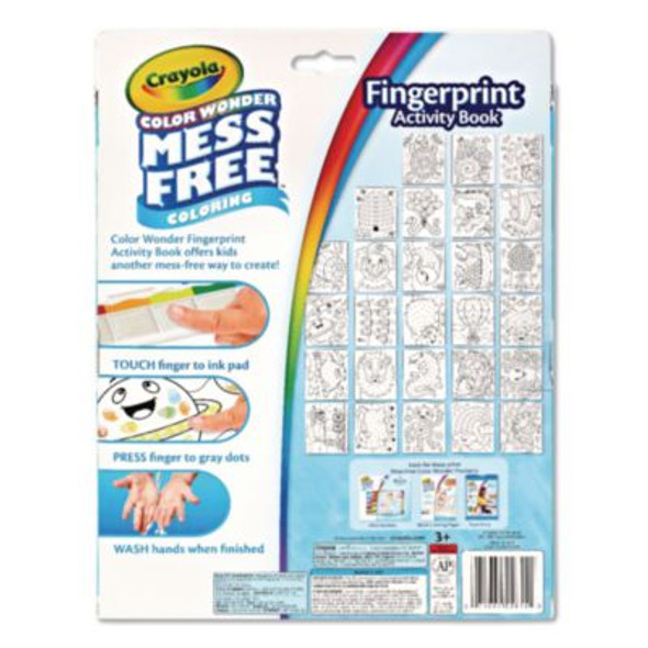 Color Wonder Mess Free Coloring Fingerprint Activity Book, Ages 3 And Up, 27 Pages