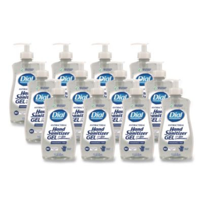 Gel Antibacterial Hand Sanitizer, 11 Oz Pump Bottle, Fragrance-Free, 12/Carton