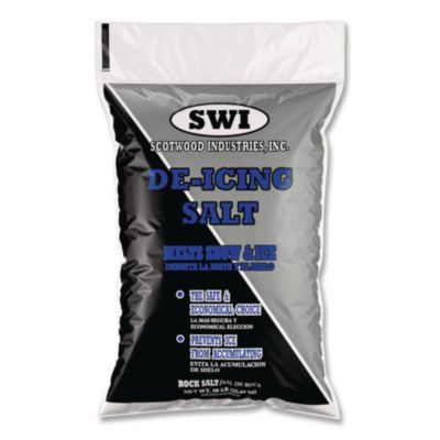 Rock Salt De-Icing Salt, 50 Lb Bag, 50/Pallet